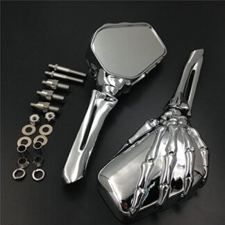 Motorcycle Hand Skull Mirror Harley Heritage Springer Sportster Dyna Glide Softail V Rod C