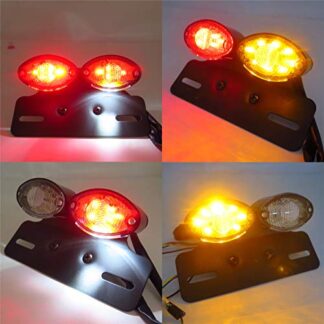 Motorcycle LED Tail Brake Light License Plate Holder Dirt bike Chopper Cruiser