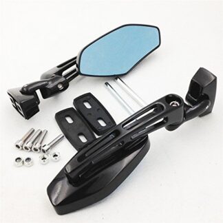 Motorcycle Racing Rearview Mirror Fit For Honda Suzuki Kawasaki Cruiser Chopper Sports Blk by SMT-MOTO