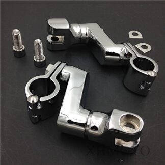 Motorcycle Replacement Chrome Longhorn Footpeg engine guard Mounts Magnum Clamp For Harley Davidson