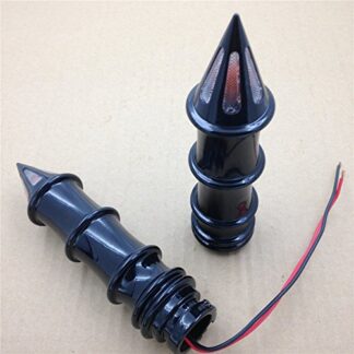 Motorcycle Spike Grips For Turn Signal Suzuki Boulevard Yamaha V-Star Road Star Royal Black
