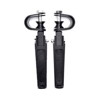 Motorcycle U-clamp Foot Pegs Pedals & 1"~1-1/4" Highway Engine Crash Bar For Harley Electra Glide FLHT Sportster V-Rod (black)