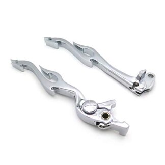 New Chrome Brake Clutch Flame Levers For Suzuki Gsx-R Gsxr 600 750 1000 Tl1000S