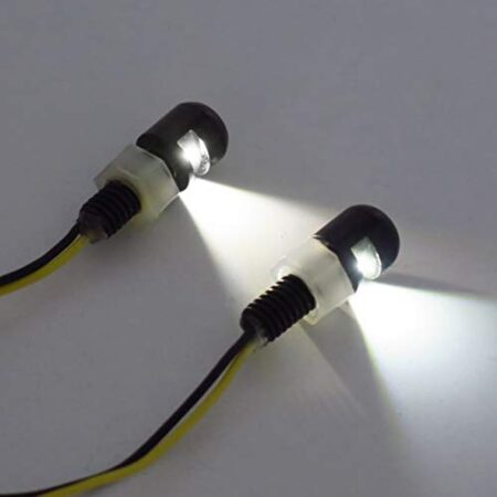 Noir Universel LED Feux de Tag Boulon de plaque d'immatriculation