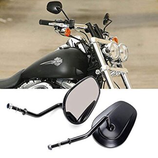 OKSTNO Rearview Mirrors For FLSTC FXDB DYNA FXDF FLSTF 8mm (Black)
