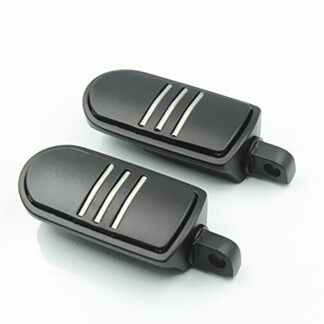 Pair Streamline Rear Front Foot Pegs For Harley Dyna Night Train Road King Street Glide Sportster 1200 883 CVO Tour Glide (black)