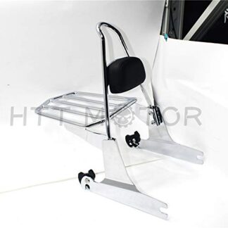 Passenger sissybar backrest luggage rack For Harley Softail Deluxe 2006-2017 Chrome