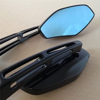Racing Rearview Mirror Fit For Suzuki Kawasaki Cruiser Chopper Sports Blk