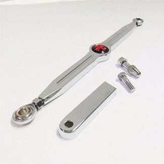 Red Maltese Cross Style Shift Linkage for Harley CVO Softail Deluxe Deuce Springer Classic Chrome Black No Logo