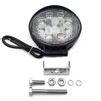 Round 27W Spot BEAM LED Off Road Work 9 LED Light 12V 24V Universal USE SUV Car Truck Boat