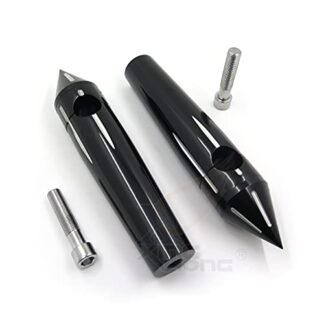 SMT-1'' RISER SPIKE CUSTOM 6" RISE BLACK BILLET HANDLEBAR RISERS Compatible With HARLEY CHOPPER [B00V2ZGZTW]
