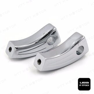 SMT-3.5" Handlebar Pullback Risers Compatible With Suzuki Honda Yamaha Kawasaki (7/8" Bar) Chrom [B00RUELO5Y]