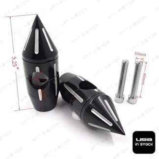 SMT-Black 1''Spike Handlebar Risers 2'' Compatible With Kawasaki Vulcan 900 Classic Custom [B00V2ZJZM6]