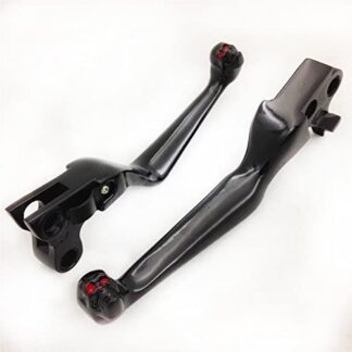 SMT-Black Brake Clutch Lever Compatible With Harley Sportster Softail Flstc Heritage Fxdwg Dyna [B00RUE63SM]