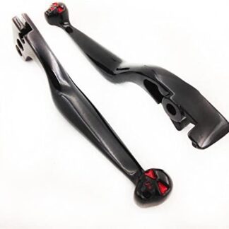 SMT-Black Brake Clutch Skull Hand Lever Compatible With Honda Shadow 600 750 1100 Magna 750 [B00RUE4O4W]