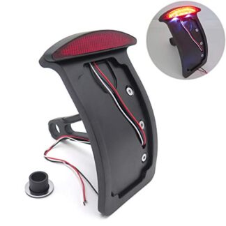 SMT-Black Curve License Plate Led Tail Brake Light Compatible With Side Mounted Verticle [B00RUEUJL4]