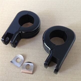 SMT-Black Foot rese footpeg P-Clamp mounting kits Compatible With harley 1 1/4" highway bars [B00RUDYQV4]