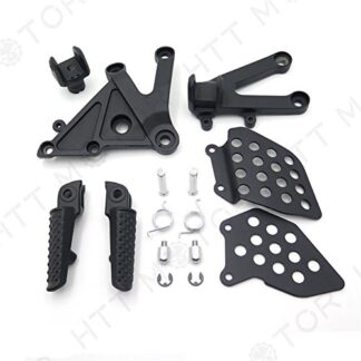 SMT-Black Front Rider Foot Pegs Bracket Compatible With Cbr600Rr 2003 2004 2005 2006 [B00RUDXPQQ]