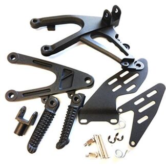 SMT-Black Front Rider Foot Pegs Bracket Compatible With Yzf-R1 Yzf R1 2007 2008 [B00RUDYEXO]