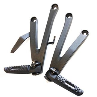 SMT-Black Rear Passenger Foot Pegs Bracket Compatible With CBR600RR 2007 2008 2009-2011 [B00RUDZITI]