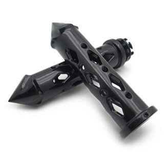 SMT-Black Spike Grip 7/8" Bars CNC Compatible With Suzuki Honda Handlebars Sport Bike Hand Bar [B00RW3FC7E]