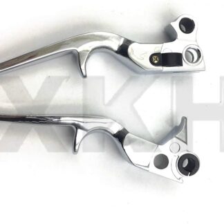 SMT-Chrome Hand Levers Compatible With Harley Fxdl Dyna Low Rider Flhr Road King Ultra And Touring [B00RUE829A]