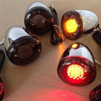 SMT-Chrome Turn Signals Kit Compatible With Harley Davidson Bullet Led 41Mm [B00RUEUD3S]