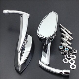 SMT-Chromed Blade Mirrors Compatible With Kawasaki Vulcan Honda Rebel Shadow Yamaha R1 R6 Cruiser [B00RUE3GTQ]
