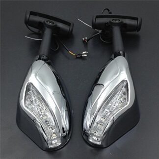 SMT-Chromed Led Lights Turn Signal Mirror Compatible With Triumph Daytona 675R 600 650 Trophy [B00RW3KSK0]