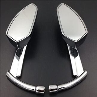 SMT-Chromed Spear Blade Mirrors Compatible With Harley Davidson Sportster Dyna Softail [B00RUE3I1W]