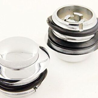 SMT-Flush Pop Up Reservoir Gas Cap Vented Fuel Tank Compatible With Harley Chrome [B00RUDW4ZE]