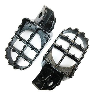 SMT-GRAY Motocross MX Steel Foot Pegs Compatible With Kawasaki KX65 KX85 KX100 KX80 Suzuki RM100 [B00RUR9KLG]