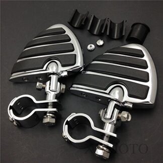 SMT-ISO Wing Big Rubber Footpegs Male Mount Clamps Compatible With H-D Sportster 883 xl1200 1340 [B00RUDZNHU]