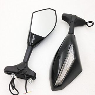 SMT-Integrated Led Turn Signals Side Mirrors Compatible With Universal Gloss Black [B00RW3D8OS]