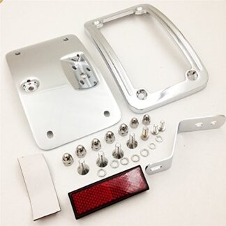 SMT-License Plate Mounting Frame Kit Compatible With Harley Softail Deluxe Flstn 2005-2014 Chrom [B00RNIVLVE]
