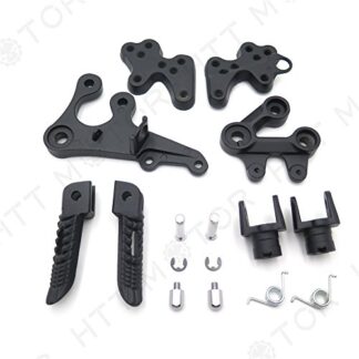 SMT MOTO- Black Front Rider Foot Pegs Bracket Fit For Suzuki Gsxr1000 2005 2006 2007 2008