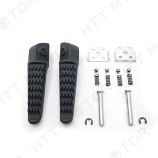 SMT MOTO- Black Rear Foot Pegs Footrest Fit For Kawasaki Zx6R Zx10R Zx-6R Zx-10R