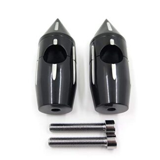 SMT MOTO- Motor 2 1/4" Black Spike Handlebar Risers For Harley Softail Dyna Sportster Custom 1"