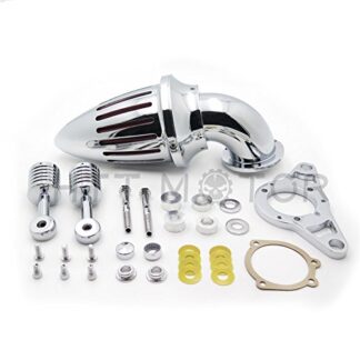 SMT MOTO- Motor Bullet Air Cleaner Filter For Harley Softail Fat Boy Dyna Street Bob Wide Glide Chrome