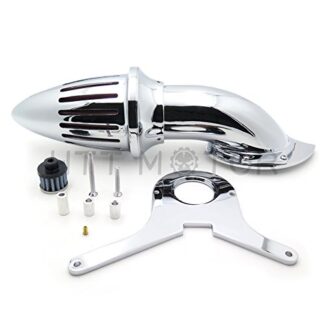 SMT MOTO- Motor Bullet Air Cleaner Kits Filter For Honda Aero 750 Vt750 Intake 1986-2012 Chrome