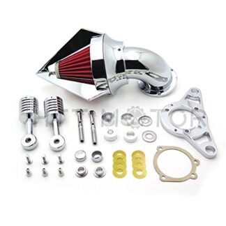 SMT MOTO- Motor Triangle Air Cleaner Filter For Harley Softail Fat Boy Dyna Street Bob Wide Glide Chrome