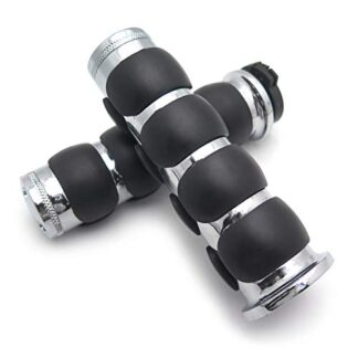 SMT-MOTO Motor for Kawasaki Mean Streak Drifter Classic Chrome Blue Plain 7/8" Rubber Hand Grip