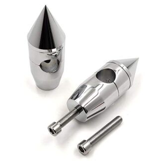SMT MOTO- Motorcycle 1" inch Spike Handlebar Risers for Harley Cruisers Choppers Metrics Victory CHROMED