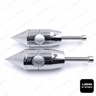 SMT MOTO- Motorcycle 1" inch Spike Risers for Yamaha V-Star 650 Classic Custom Silverado Road Star CHROMED