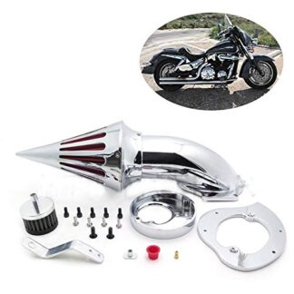 SMT MOTO- Motorcycle Spike Air Cleaner Intake Filter Kit For Honda Vtx1300 Vtx 1300 1986-2012 Chrome