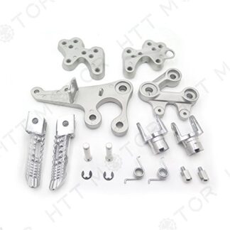 SMT MOTO- Silver Front Rider Foot Pegs Bracket Fit For Suzuki Gsxr1000 2005 2006 2007 2008