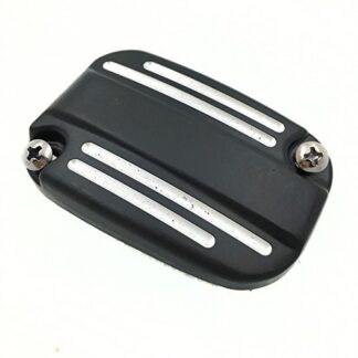 SMT-Motorcycle Black Grooved Front Brake Master Cylinder Fluid Reservoir Cap For 2007-2015 Harley Davidson Electra Glide Road