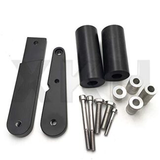 SMT-No Cut Frame Slider Compatible With 2009 2010 2011 2012 Kawasaki Ninja 650 Ex650 650R Black [B00RUEO4XI]