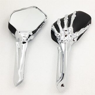 SMT-Paw Skull Mirror Compatible With Yamaha Road Max Vstar 1100 1300 1600 1700 Warrior Virago Cd [B00RW3R2RM]