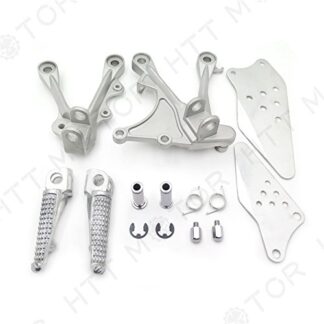 SMT-Silver Front Rider Foot Pegs Bracket Compatible With Kawasaki Zx6R 2005 2006 2007 2008 [B00RUDZRE4]